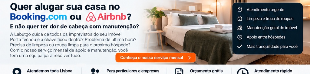 Apoio a alojamentos Booking e Airbnb