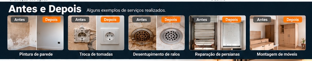Exemplos antes e depois